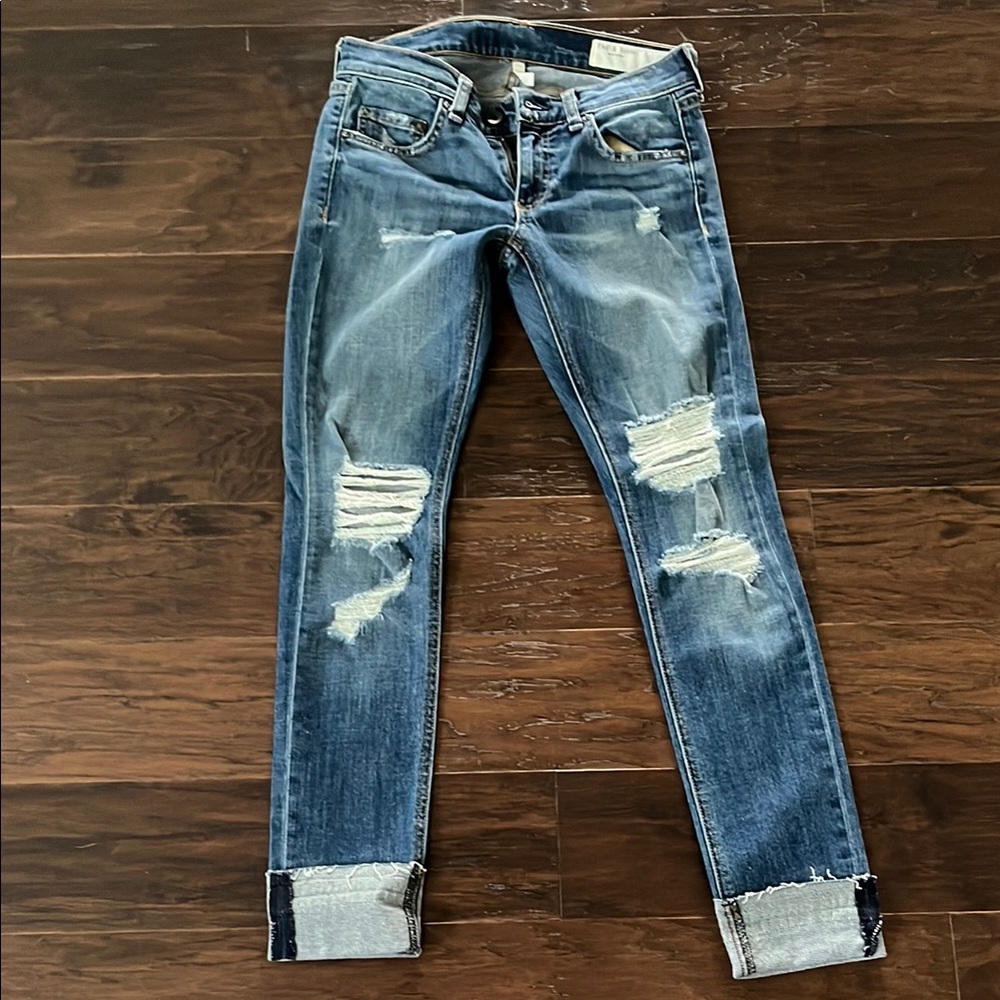 Rag and Bone Distressed Blue Women's Jeans